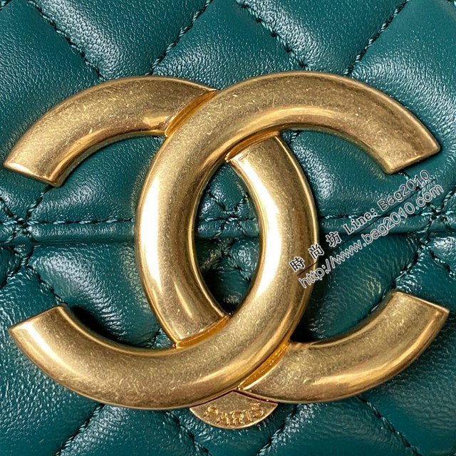 Chanel專櫃新款鏈條女包 香奈兒23p隱藏款復古黑金大log中號AS3207雙C超mini方胖子 djc6035